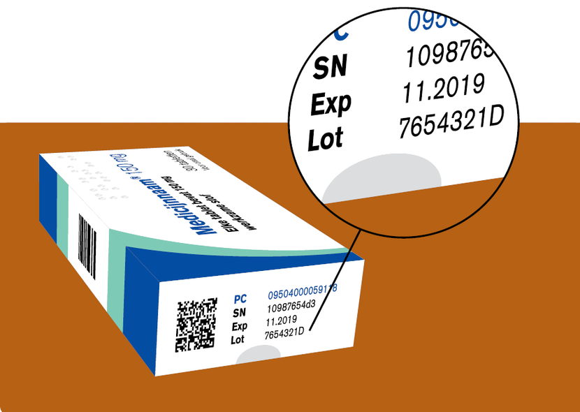 Medicijndoos Lot-nummer